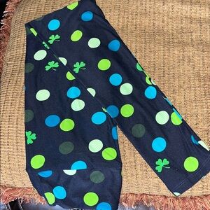 LulaRoe One Size St Patrick leggings, NEW, Navy blue background, clovers & dots